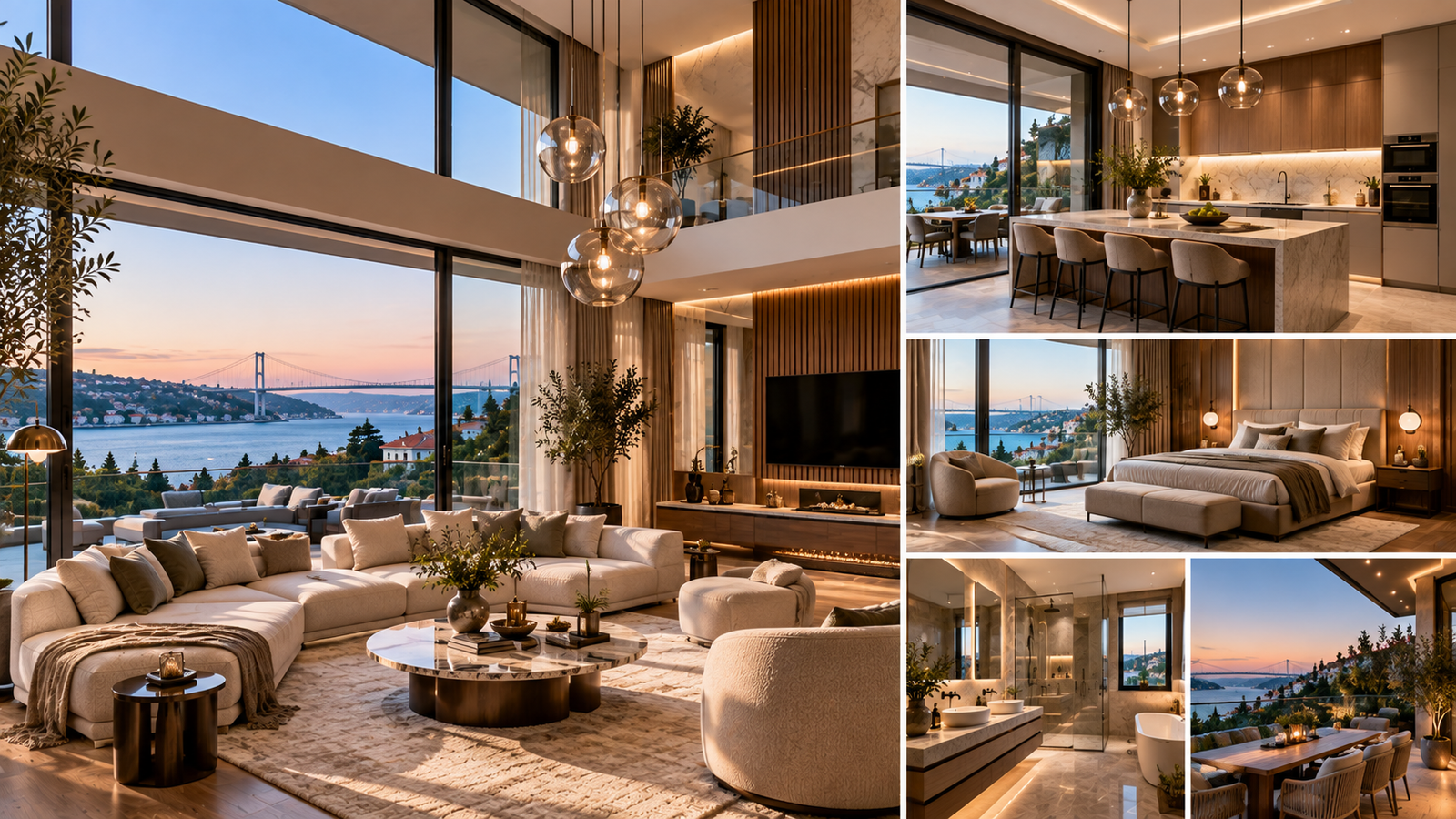 Kandilli Villa Dekorasyonu: Modern ve Lüks Yaşam Alanı Tasarımı