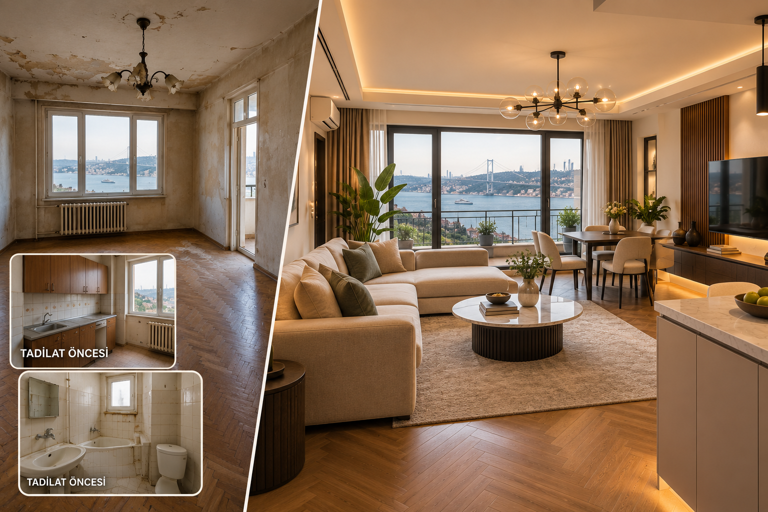 Üsküdar Eski Konut Yenileme: Anahtar Teslim Daire Tadilatı ve Baştan Sona Ev Yenileme